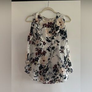Work top bundle - LOFT Floral Sleeveless Blouse - Cream and Black